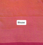 Peach Khadhi Cotton Saree Blouse