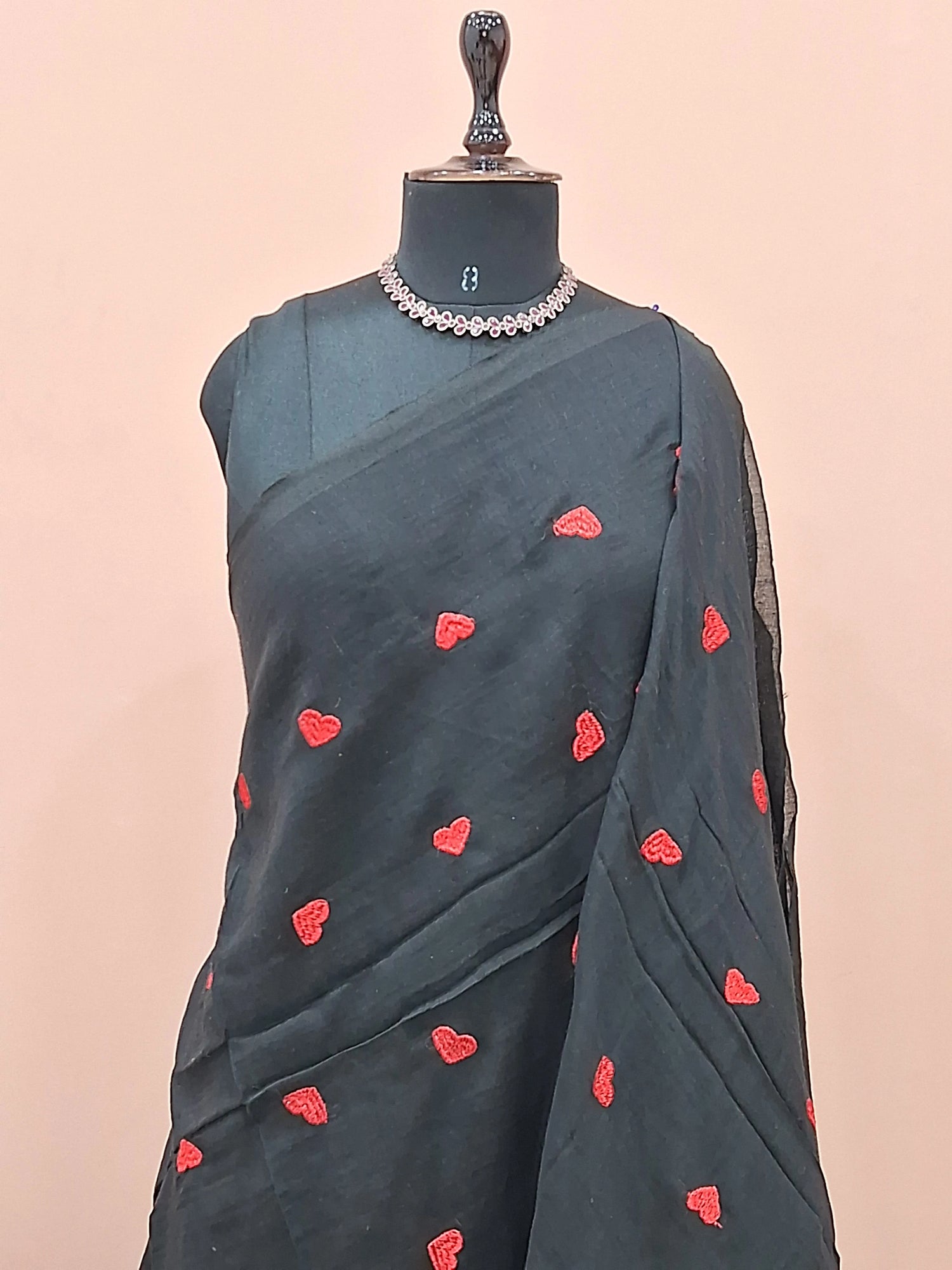 Black Khadhi Cotton Saree 1
