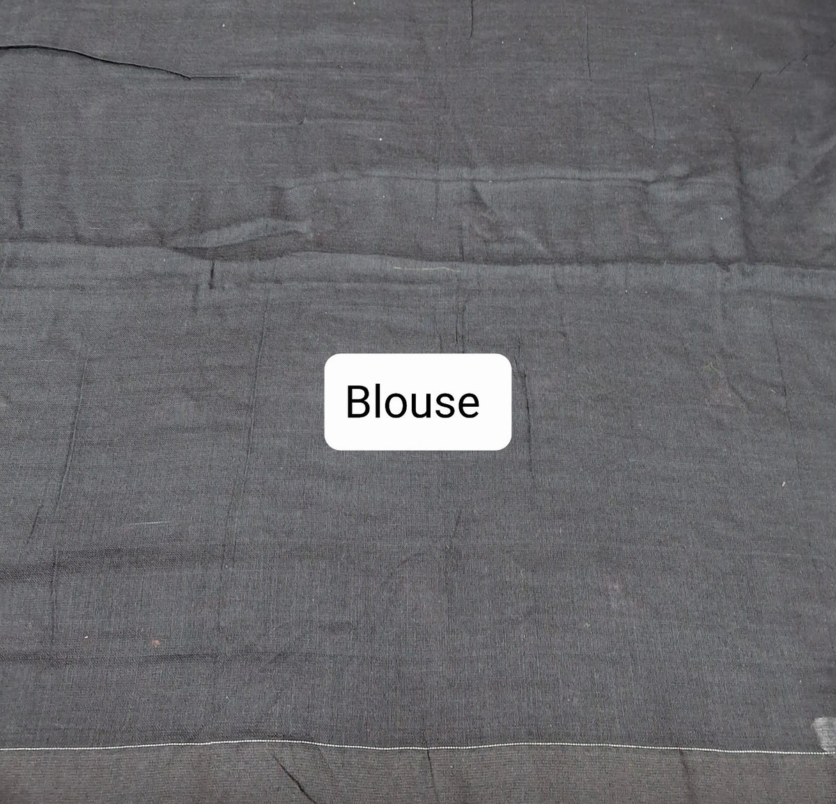 Black Khadhi Cotton Saree Blouse