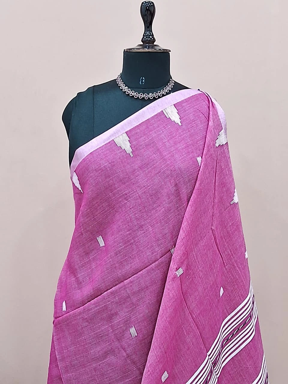 Onion Pink Khadhi Cotton Saree