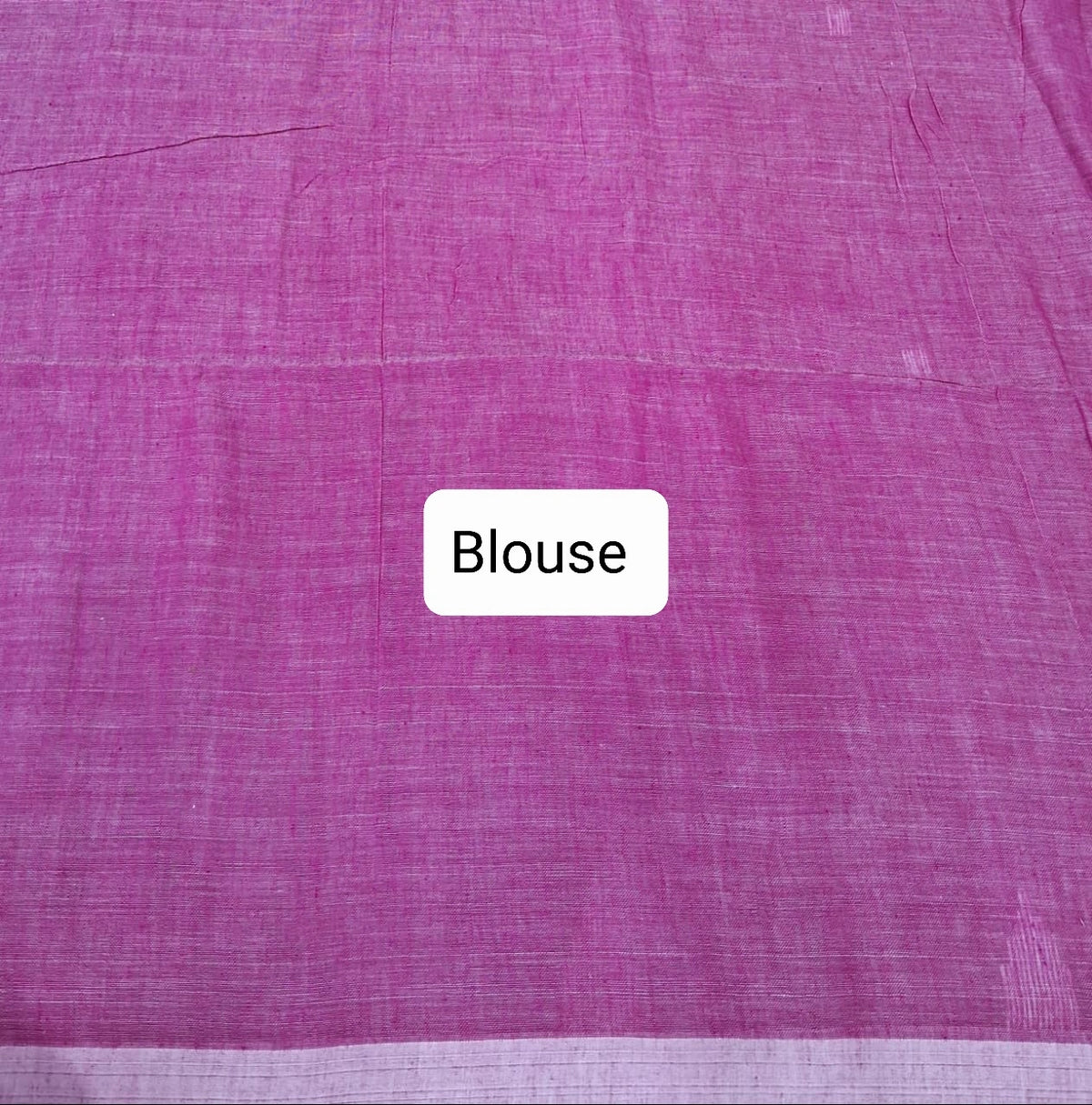Onion Pink Khadhi Cotton Saree Blouse