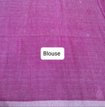 Onion Pink Khadhi Cotton Saree Blouse