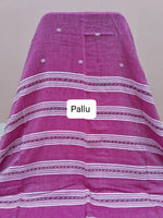 Onion Pink Khadhi Cotton Saree Pallu