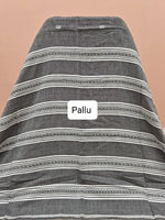 Elephant Grey Khadhi Cotton Saree Pallu