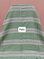 Pista Green Khadi Cotton Saree Pallu