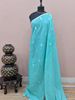 Sky Blue Khadhi Cotton Saree