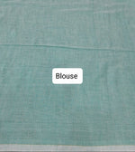 Sky Blue Khadhi Cotton Saree Blouse