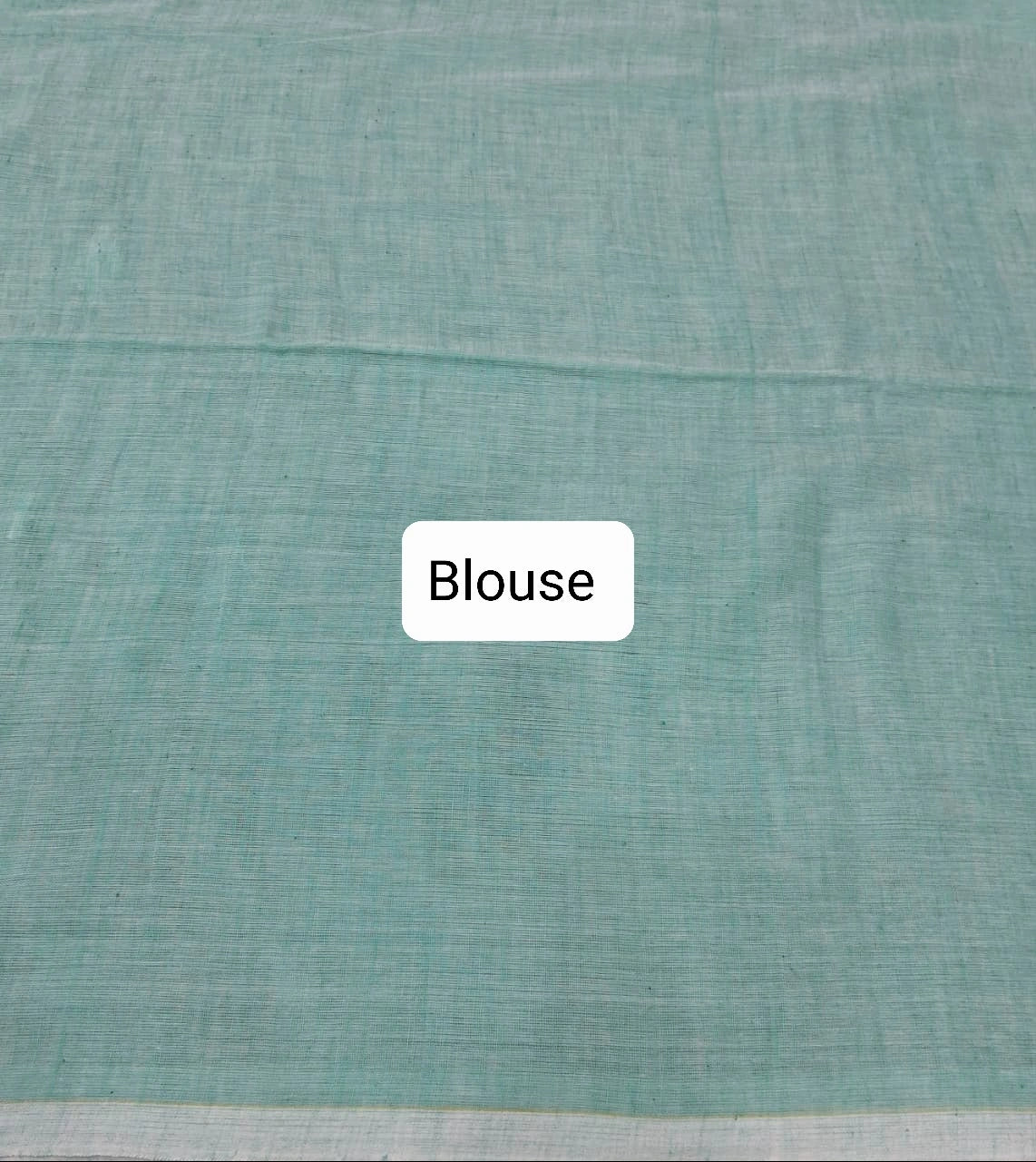 Sky Blue Khadhi Cotton Saree Blouse