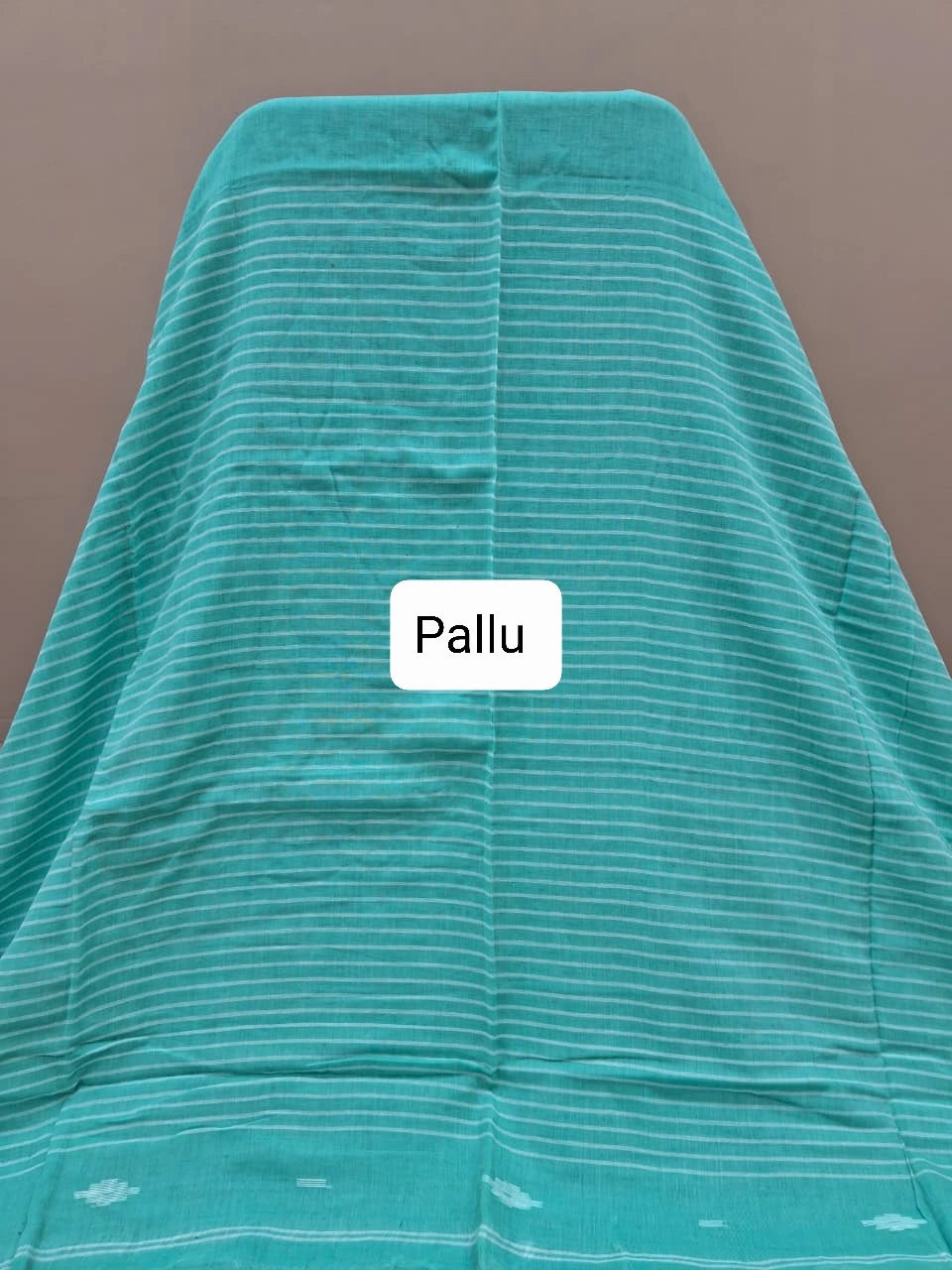 Sky Blue Khadhi Cotton Saree Pallu