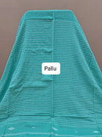 Sky Blue Khadhi Cotton Saree Pallu