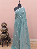 Sea Green Khadhi Cotton Saree 