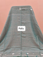 Sea Green Khadhi Cotton Saree Pallu