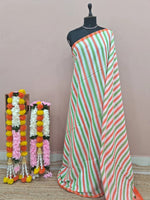 Striped Tricolour Khadhi Cotton Saree 