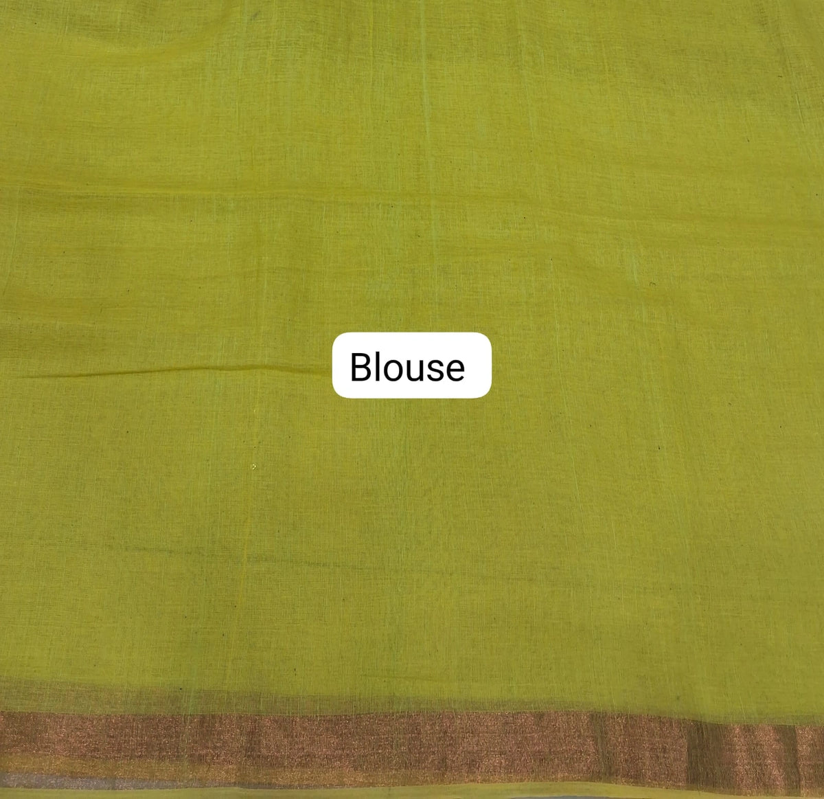 Lemon Yellow Khadi Cotton Saree Blouse