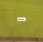 Lemon Yellow Khadi Cotton Saree Blouse