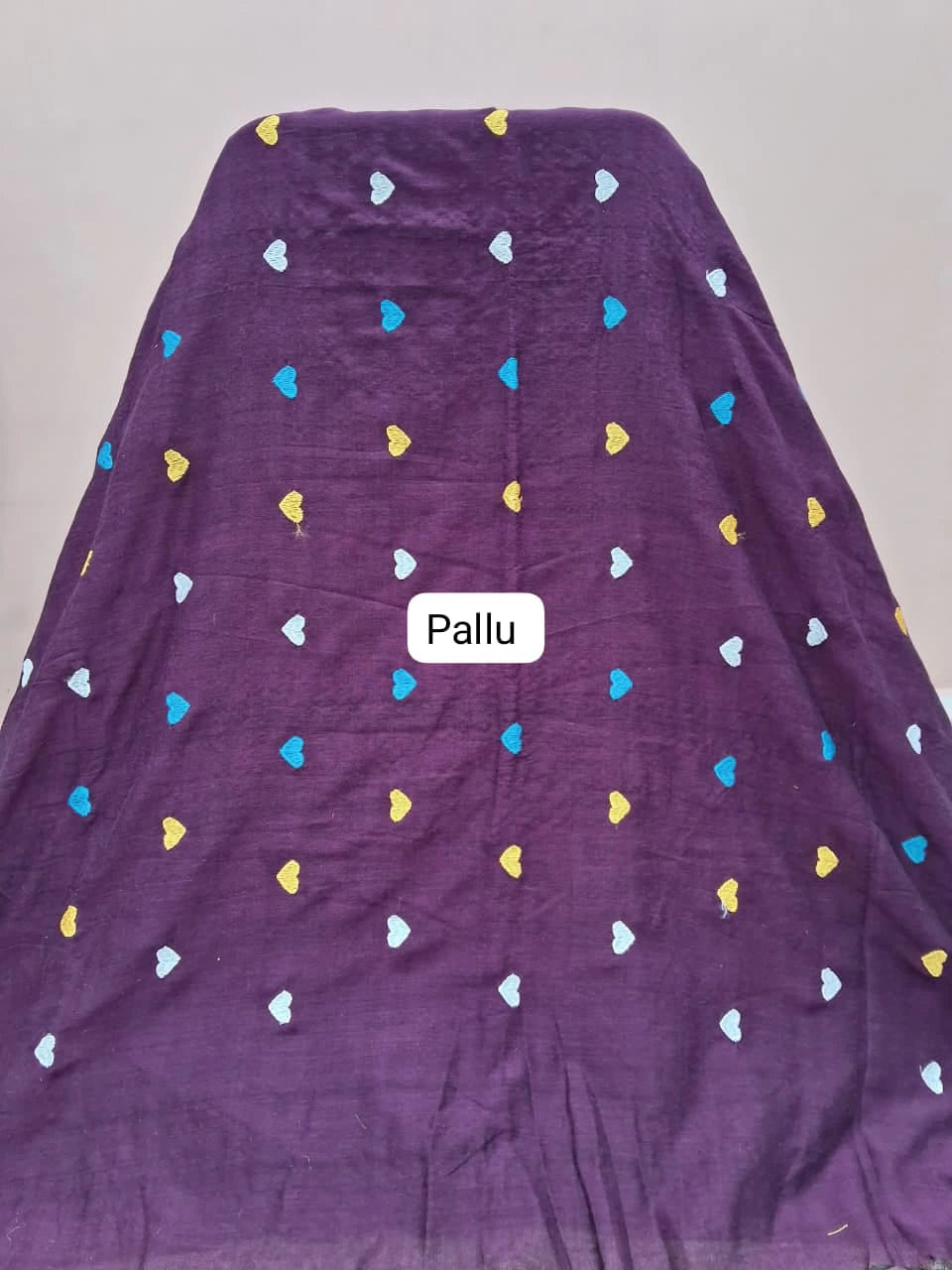 Dark Wine Khadhi Cotton Saree Pallu