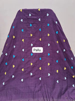 Dark Wine Khadhi Cotton Saree Pallu