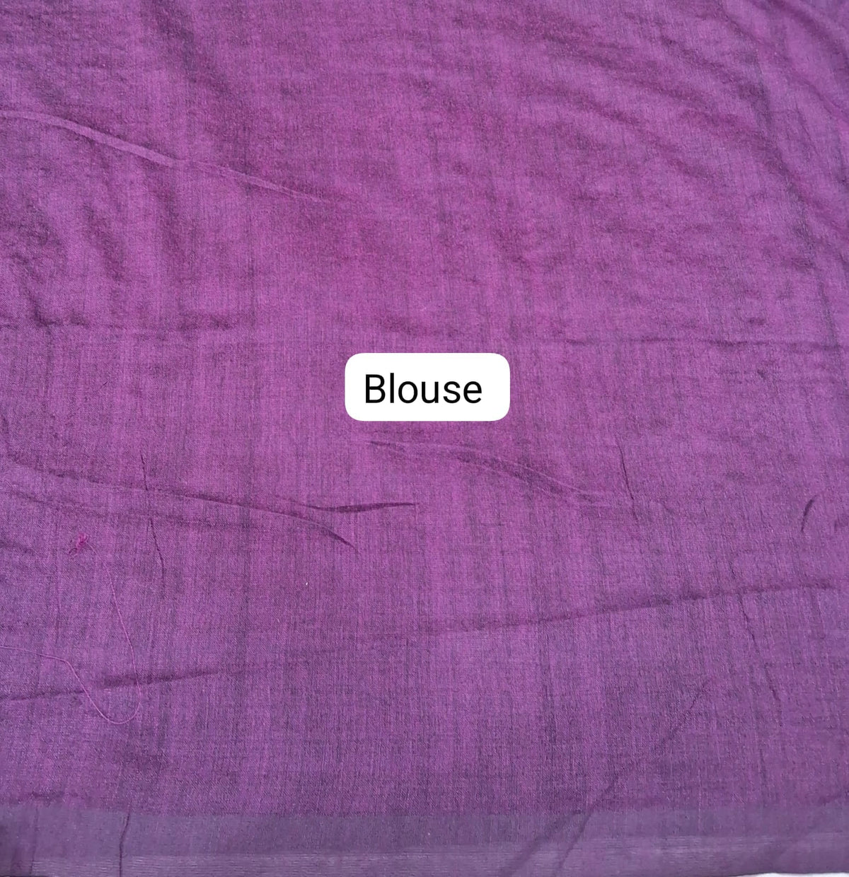 Dark Wine Khadhi Cotton Saree Blouse
