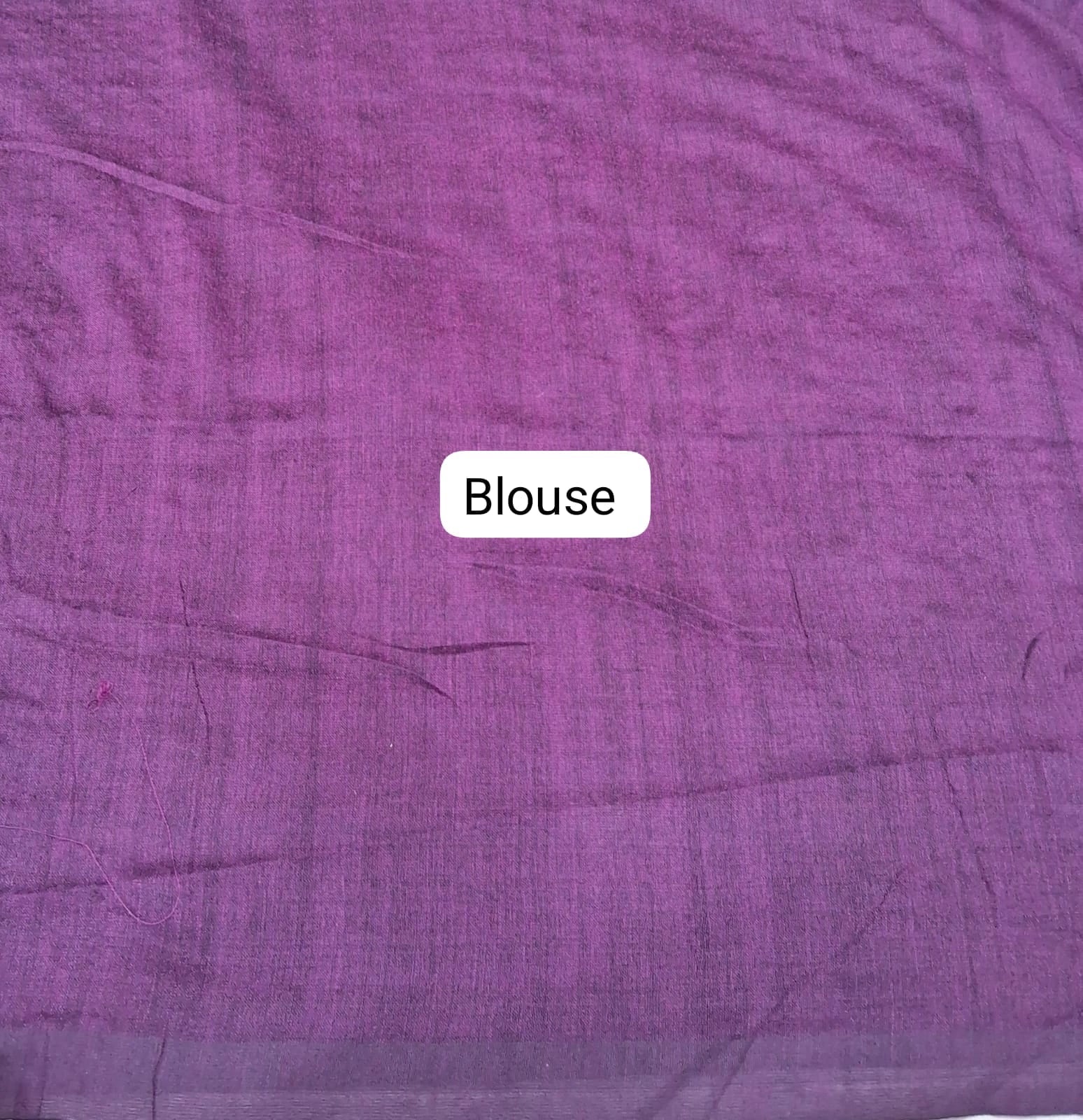 Dark Wine Khadhi Cotton Saree Blouse