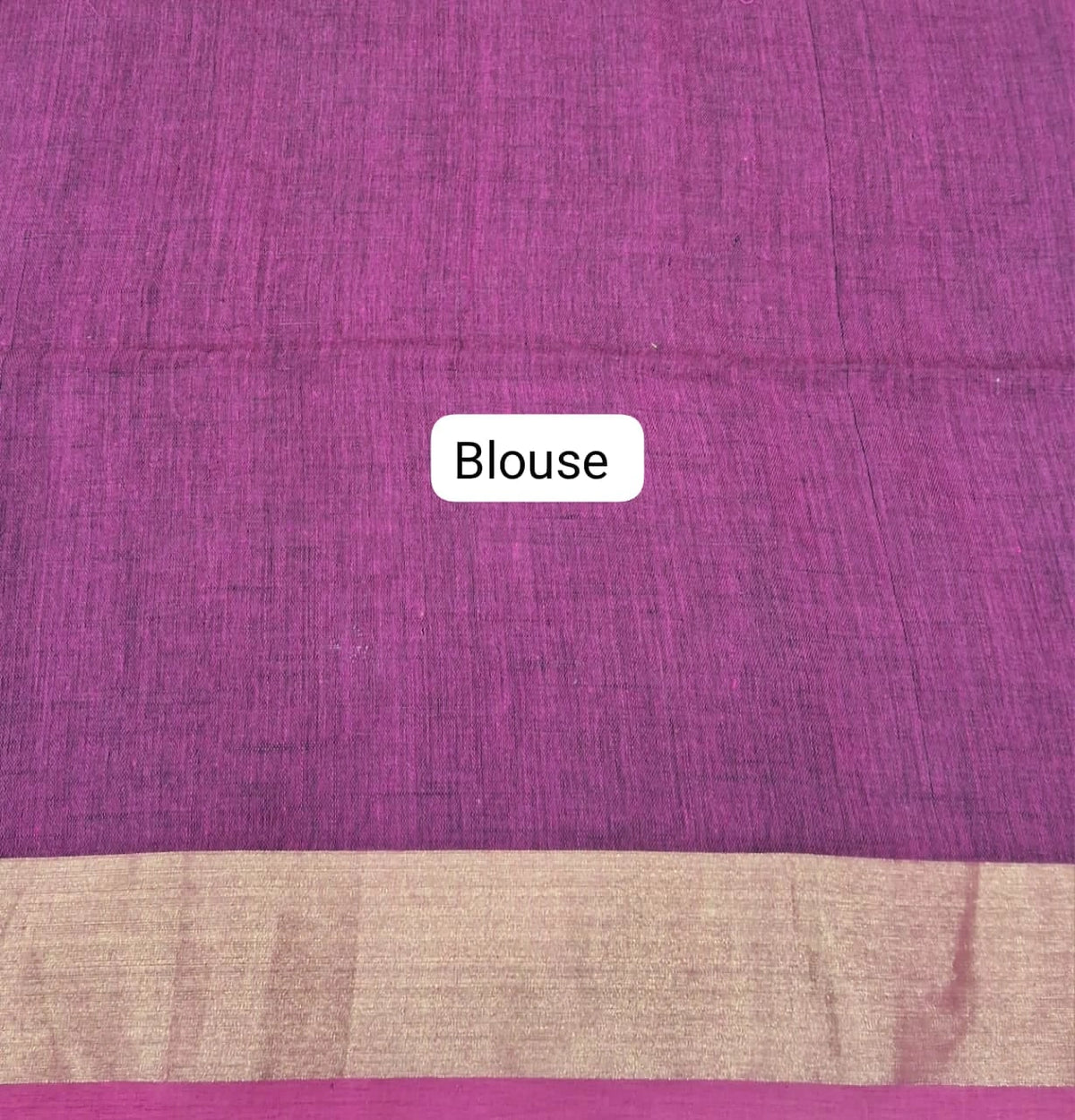 Black Khadhi Cotton Saree blouse