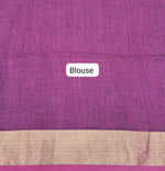 Black Khadhi Cotton Saree blouse