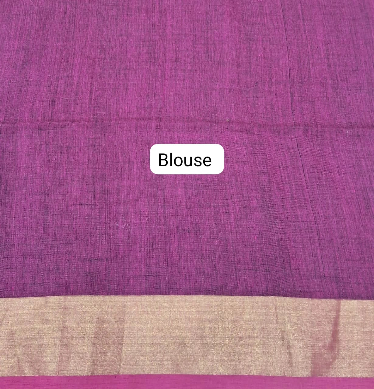 Black Khadhi Cotton Saree blouse