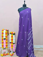 Purple Khadhi Cotton Saree