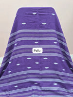Purple Khadhi Cotton Saree Pallu