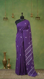Purple Khadhi Cotton Saree