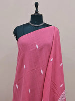Coral Pink Khadhi Cotton Saree 1