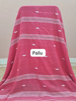 Coral Pink Khadhi Cotton Saree Pallu