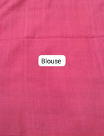 Coral Pink Khadhi Cotton Saree Blouse