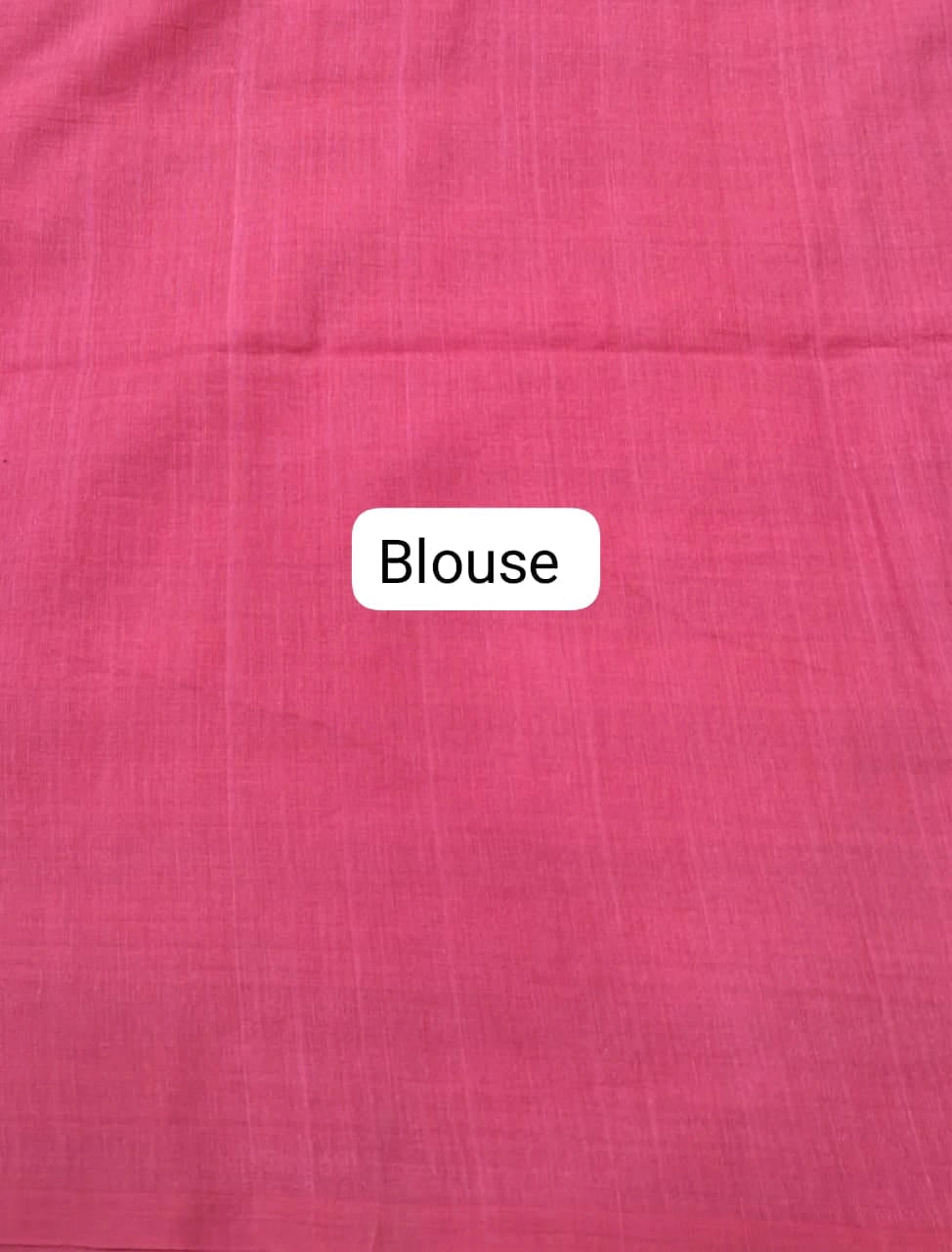 Coral Pink Khadhi Cotton Saree Blouse