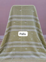 Pista Green Khadhi Cotton Saree Pallu