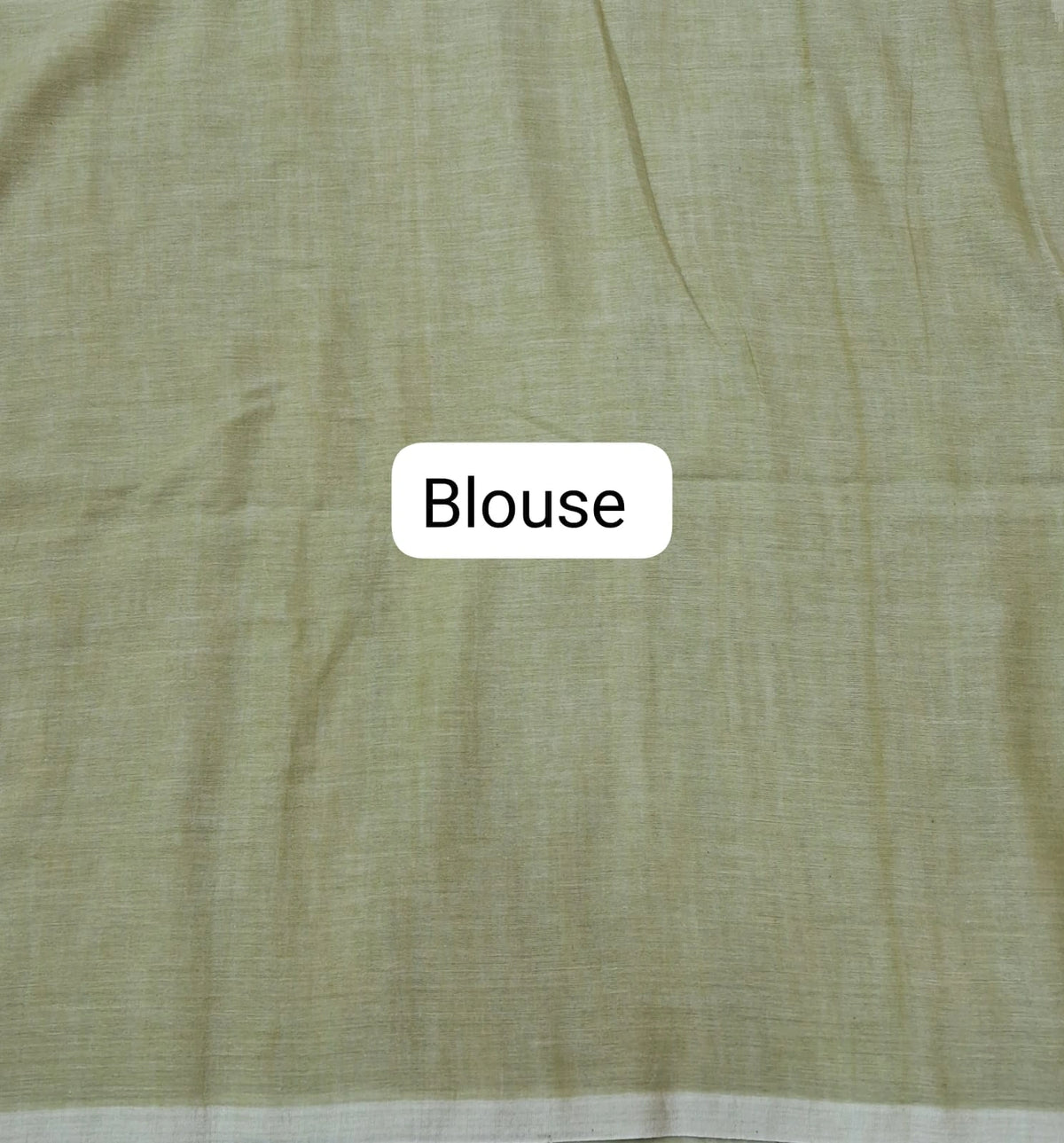 Pista Green Khadhi Cotton Saree Blouse