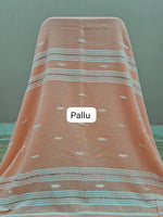 Pale Orange Khadhi Cotton Saree Pallu