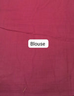 Maroon Khadhi Cotton Saree Blouse