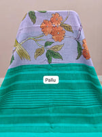 Lavender Khadhi Cotton Saree pallu