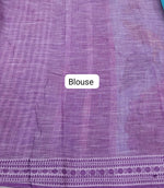 Sky Blue Khadhi Cotton Saree Blouse