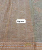 Green Khadhi Cotton Saree Blouse