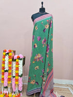 Green Khadhi Cotton Saree