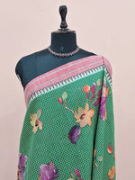 Green Khadhi Cotton Saree 1