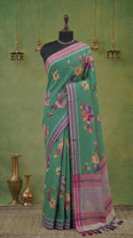 Green Khadhi Cotton Saree