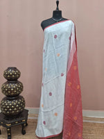 White Khadhi Cotton Saree