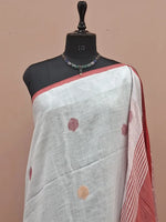 White Khadhi Cotton Saree 1