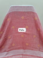 White Khadhi Cotton Saree Pallu
