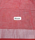 White Khadhi Cotton Saree Blouse