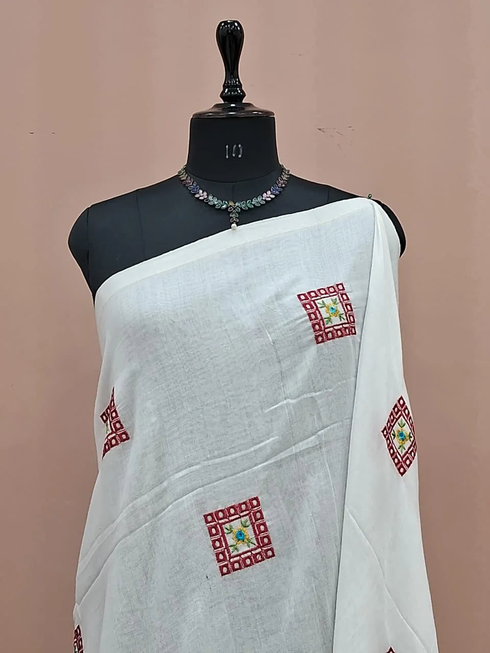 Pure White Khadhi Cotton Saree  1