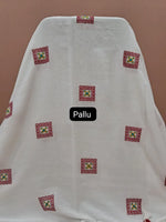 Pure White Khadhi Cotton Saree Pallu