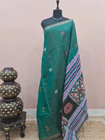 Peacock Green Khadhi Cotton Saree 